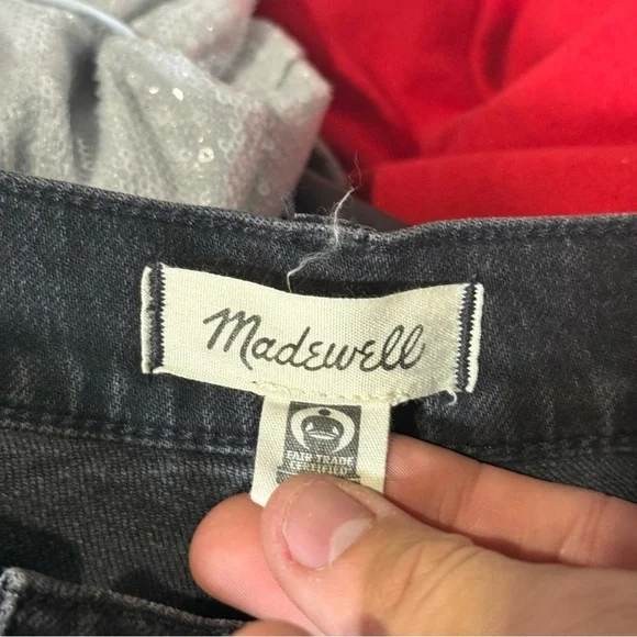 Madewell The ‘90s Straight Leg Jeans Black Size 30 High Rise Denim - Picture 7 of 9